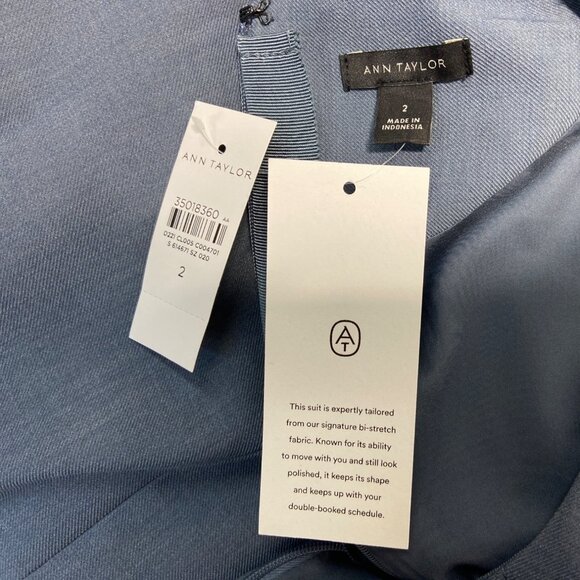 Ann Taylor Women's Blue Pegged Dress Sz 2 (EUR 38) - NWT - Picture 5 of 7